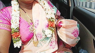 Indian Car Sex Telugu Saree Housewife Car Journey for Fucking with Husbend's Friend. Telugu Dirty Talks.