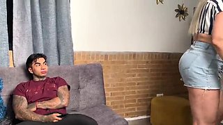 Blonde MILF Stepmom Monique Fuentes Fucks Young Man Before Husband Comes Home