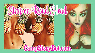 Camp Sissy Boi presents strap-on road head with Jared