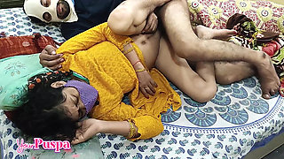 Desi punjabi Saasu Maa fucked with Her naughty Dammad, sasu maa invited for hard fuck