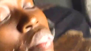 Ebony Slut Doggy Fuck, Facial and Kinky Saliva Play