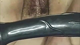 Good-sized Wooly Pig Twat Plumbed and Opened up