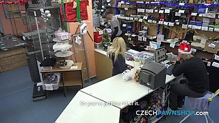 Busty blonde returns for a private deal (CzechPawnShop)