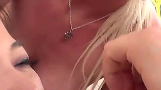 Riley, Anna Bell and Kalina Take on a Triple Face Fucking