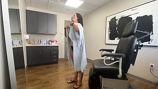 Brunette seductress working her big boobs and hot ass