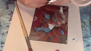 In Big Eyeglasses Asmr Acrylic Art Bloom in the Mist Part 1