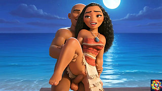 Moana's Playful Romance - Ai Animation Asmr