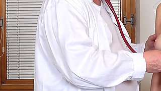 Anal Temperature Measurement of Hot Granny Lotty Blue