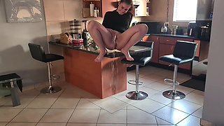 Chubby Small Boobs Slut Indoors and Outdoors Pissing Compilation, Wet and Messy