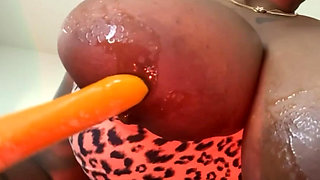Big Busty Ebony Showing Her Massive Tits