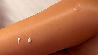 Secretary Teasing Her Boss Ends with Foojob & Cum on Pantyhose Legs
