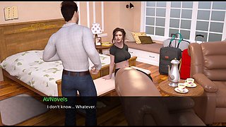 Steamy adult visual novel featuring a hot brunette with big tits and a big ass