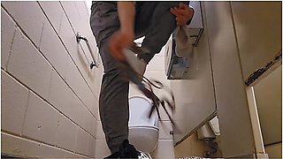 Nerdy Faery Piss And Change In The Public Bathroom