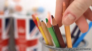 Casual Teen Sex - Nerd Bangs His Girlfriend's Darcy Dark Pussy Doggystyle