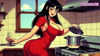 JOI Stepmom in Kitchen hot - Come with me 100% You'll cum - Dirty Talk