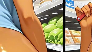 Cuban MILF Cashier with Big Tits Fucked Hard by Customer - Uncensored Hentai - Ai