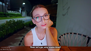 Looks Like We Got Caught - Fucked Her to Squirt on the First Date in a Public Toilet
