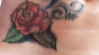 A Hot Brunette Masturbates with a Monster Dildo