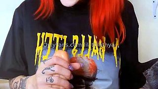 Busty amateur GF webcam solo