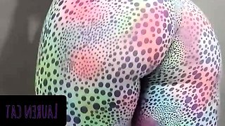 Hot brunette displaying off and steaming milk