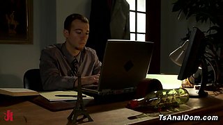 Natassia Dreams [censored] Fucks Alex Shoots In His Office Hardcore TS Domination