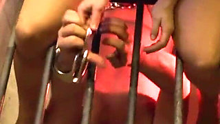 Golden Shower for imprisoned slave