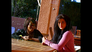 Lucky Guy Bangs Two Young Sluts Pool Side