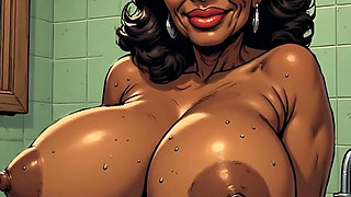 Sexy Nude Women in Bathroom 3D