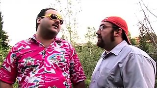 Amateur with Glasses Outdoor Blowjob Facial