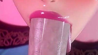 [kpop Demon Hunters] Zoey Sloppy Blowjob 3D Animation