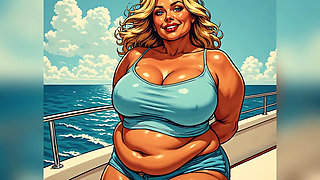 Hot Women Enjoying Yacht Ai Art