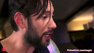 Man assfucking fucks girlfriend in bondage