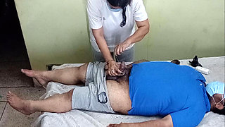 Busty Nurse Helps Patient On Clinic Desk - Deepthroat & Ride