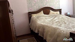 Stepmom and StepSon Share Bed. ThroatPie