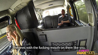 Female Fake Taxi - Brazen Taxi Ride Escalates When Passenger Exposes Himself Then Gets Spanked & Titty Fucked