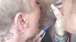Double Blowjob Gloryhole From the Aunties