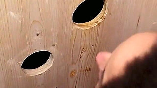 Gloryhole Challange with German Ginger and Latina Teen with Stranger Guys