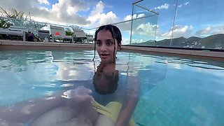 Yasmina Khan Big-chested Indian Gives an Epic Blowage in the Public Motel Pool (alexa flexy, arachu, blackzilla, brandy renee, sinatra monroe)