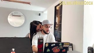 Mexican Wife Teresa Ferrer Surprises Husband in Lingerie - Hard Fuck on Table with Squirting & Creampie
