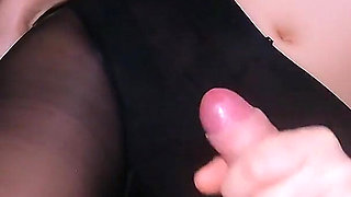 Step Sister in Pantyhose Helps Step Brother Cum!