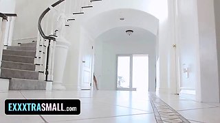 Danni Rivers and Kate Bloom play with their little twats before sharing massive dude meat - exxxtra petite