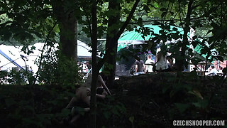 Czech Snooper 4 Festival Slut Fucked in Public During an Exhibitionist Hookup!