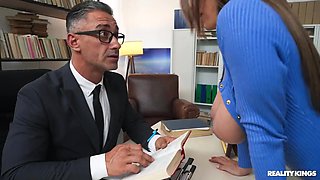 Extra Office Hours For Big Titty Babe starring Mugur and All Natural Josephine Jackson