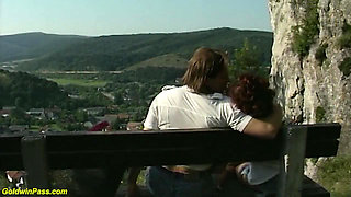 German couple fucking in outdoor