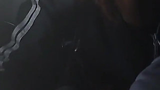 Midday parking lot blowjob and swallowing