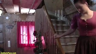 German Teen Gina Blonde Lesbian Kissing & Licking Pussy in Mountain HD