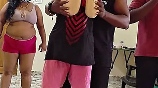 Boxing Coach and Student Fucks Stepmother and Stepdaughter