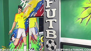 Sara Blonde Sexy Latina Deepthroat Facefuck and Cum Swallow Blowjob