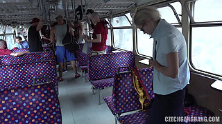 Czech Gang Bang 21 - Part 2: Train Conductor Joins a Hardcore Football-fan Gangbang