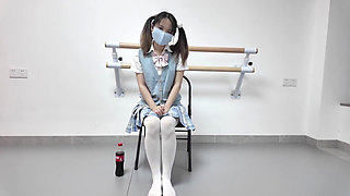 Hs021-an Asian Girl in School Uniform Was Disciplined